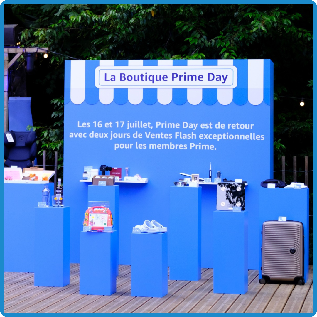 Création visuelle communication d'entreprise boutique amazon prime day