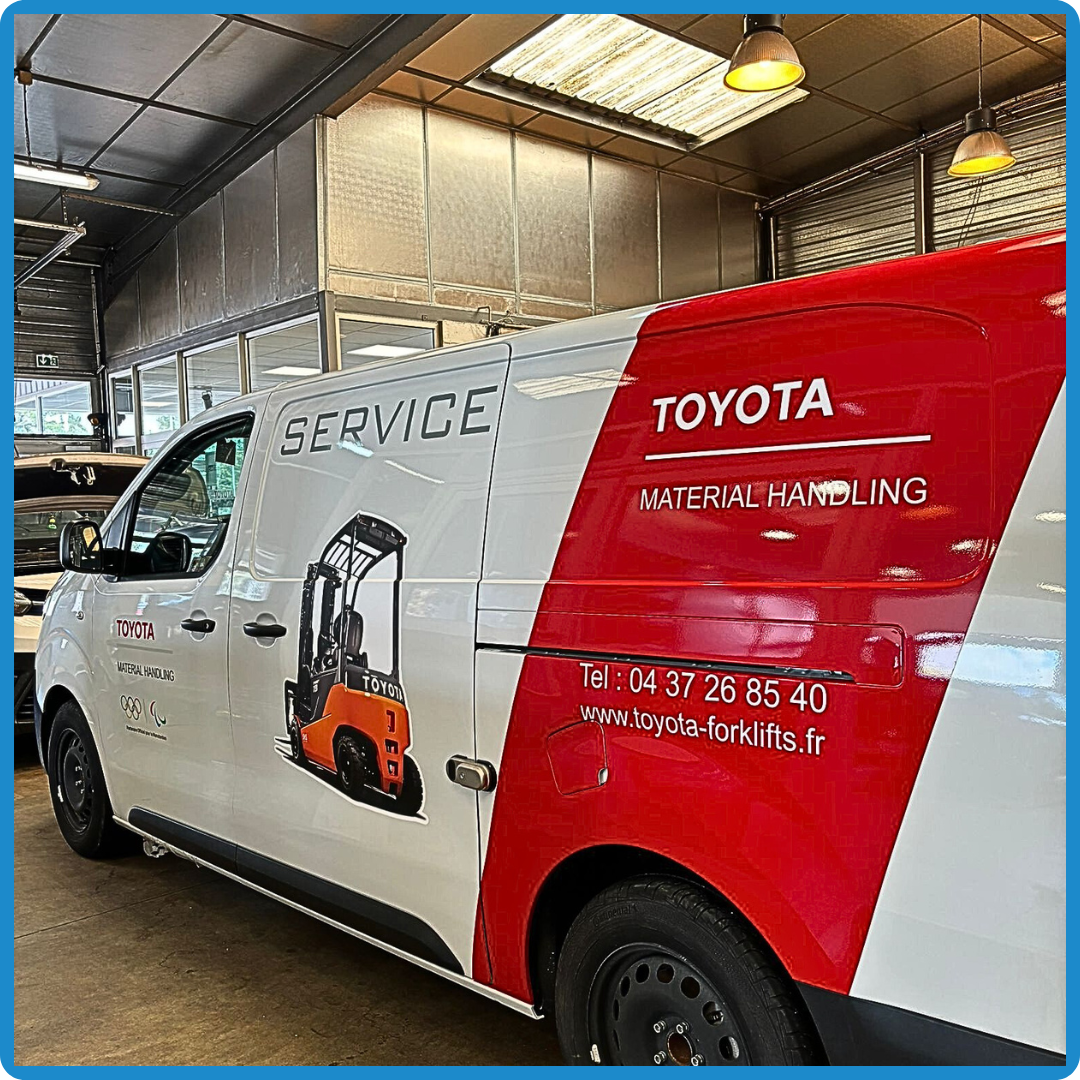 Marquage impression numerique toyota material handling